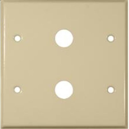 DOOMSDAY Stainless Steel Metal Wall Plates 2 Gang Cable.406 Ivory DO390784